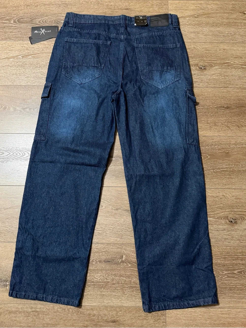 Marc Ecko Cut & Sew Indigo Cargo Denim Pants